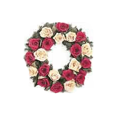 send Cream & Red wreath to solapur