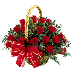 send red roses basket to solapur
