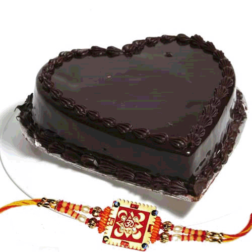 send rakhi with chocolate cake to your sweet brother